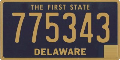 DE license plate 775343