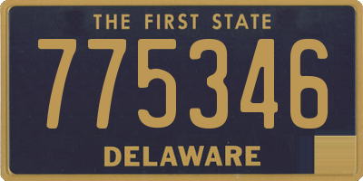 DE license plate 775346