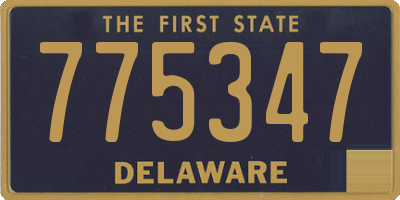 DE license plate 775347