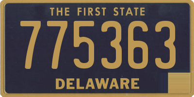 DE license plate 775363
