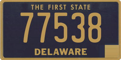 DE license plate 77538