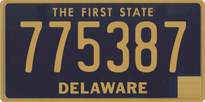 DE license plate 775387