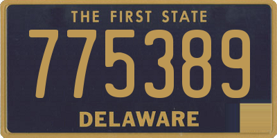 DE license plate 775389