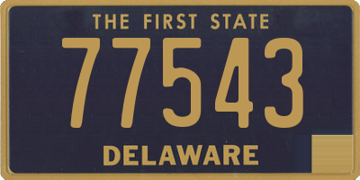 DE license plate 77543