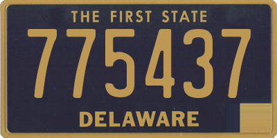 DE license plate 775437