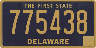 DE license plate 775438