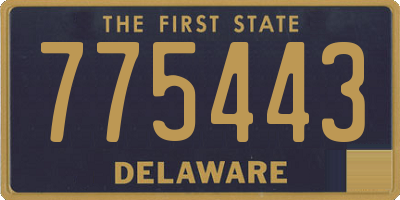 DE license plate 775443