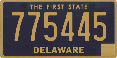 DE license plate 775445