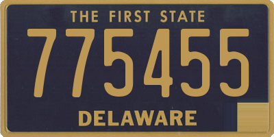 DE license plate 775455