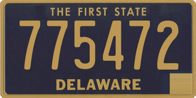 DE license plate 775472