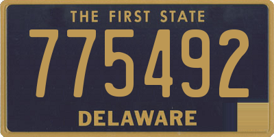 DE license plate 775492