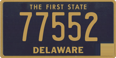 DE license plate 77552