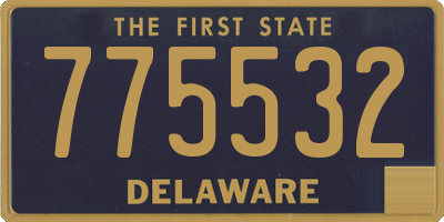 DE license plate 775532