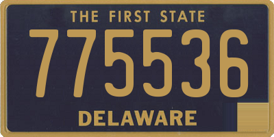 DE license plate 775536