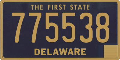 DE license plate 775538