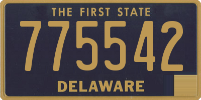 DE license plate 775542