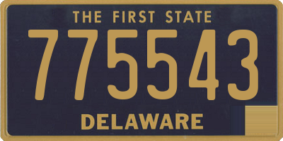 DE license plate 775543
