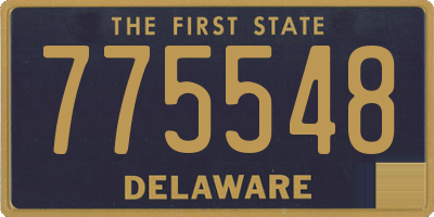 DE license plate 775548