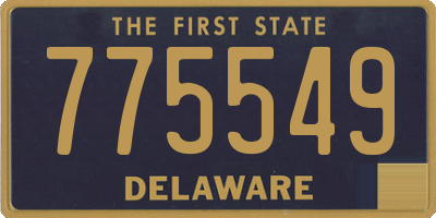 DE license plate 775549