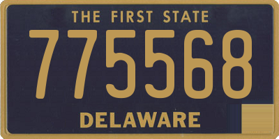 DE license plate 775568
