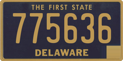 DE license plate 775636