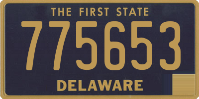 DE license plate 775653