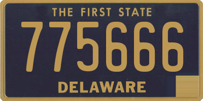 DE license plate 775666