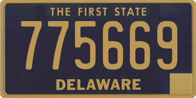 DE license plate 775669