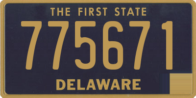 DE license plate 775671