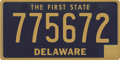 DE license plate 775672
