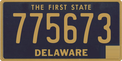 DE license plate 775673