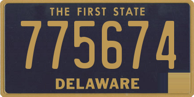 DE license plate 775674