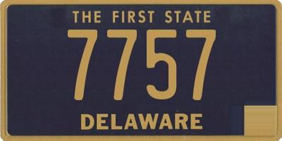 DE license plate 7757