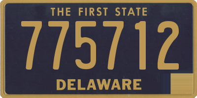 DE license plate 775712