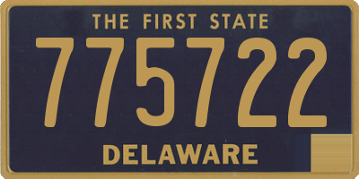 DE license plate 775722