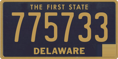 DE license plate 775733