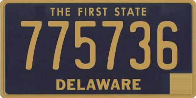 DE license plate 775736