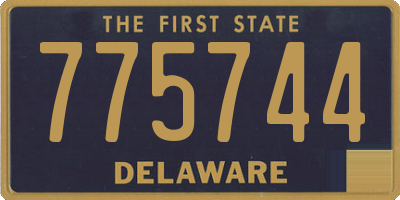 DE license plate 775744
