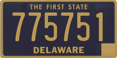 DE license plate 775751