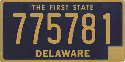 DE license plate 775781