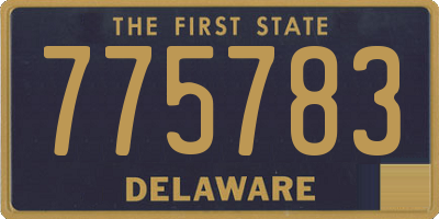 DE license plate 775783