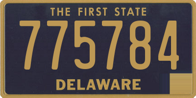 DE license plate 775784