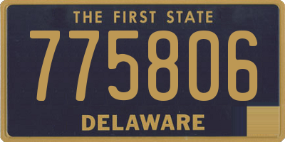 DE license plate 775806