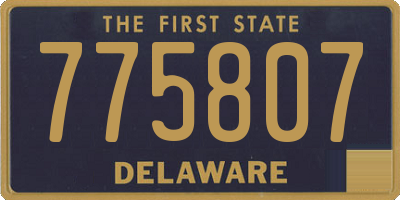 DE license plate 775807