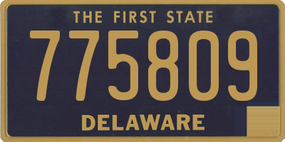 DE license plate 775809
