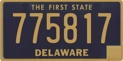 DE license plate 775817