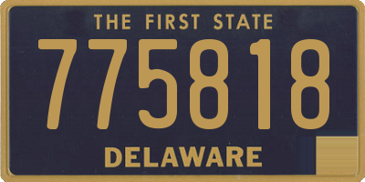 DE license plate 775818