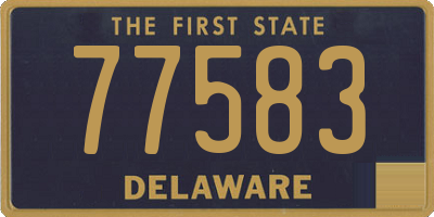 DE license plate 77583