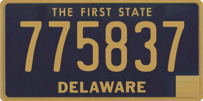 DE license plate 775837