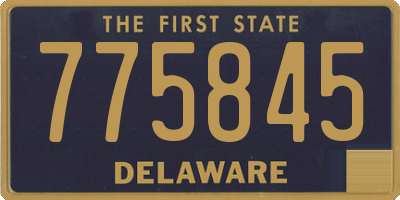 DE license plate 775845